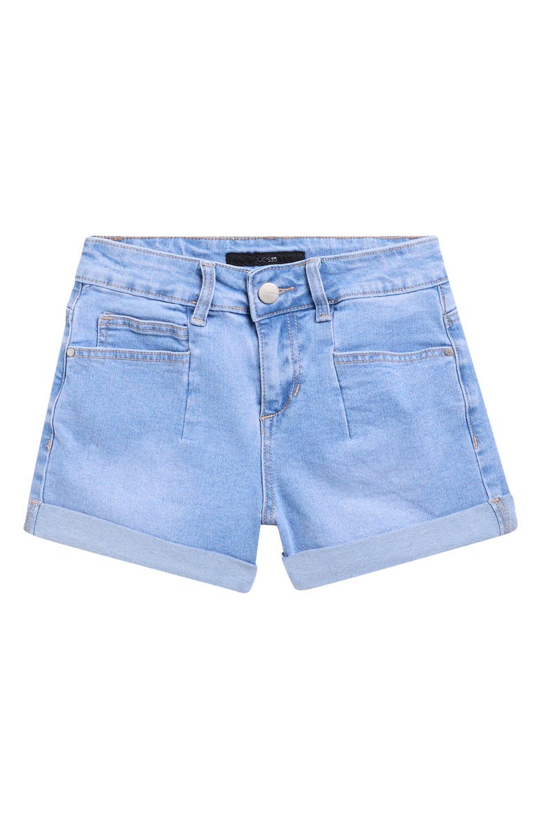 Joe's Jeans Kids' Pleated Rolled Cuff Denim Shorts, Main, color, Bleach Wash