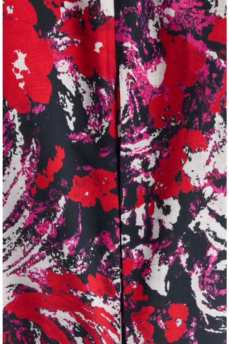 Print Fluid Cutout Dress, Alternate, color, FUCHSIA