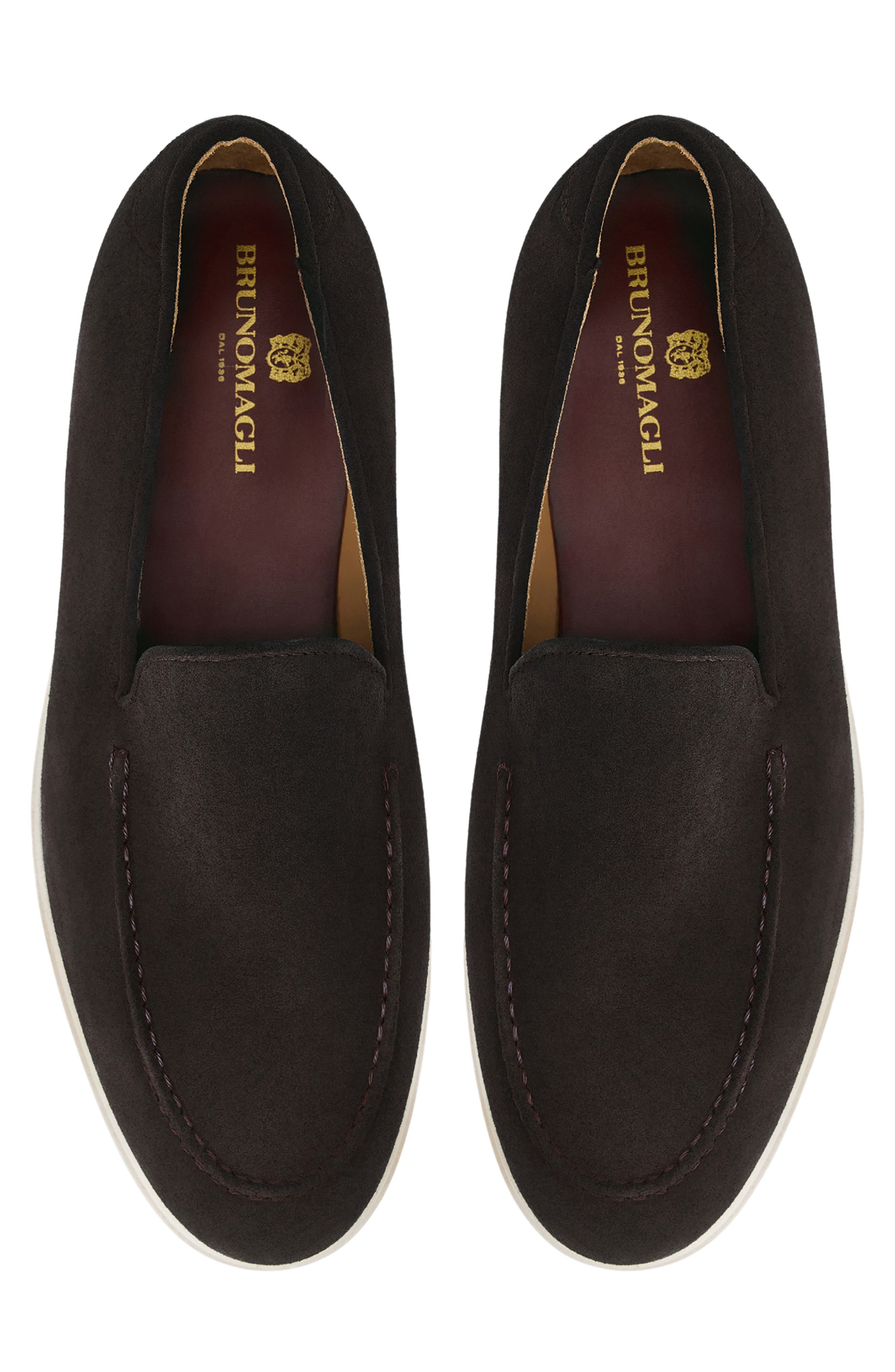 Elio Loafer Sneaker, Alternate, color, DARK BROWN SUEDE