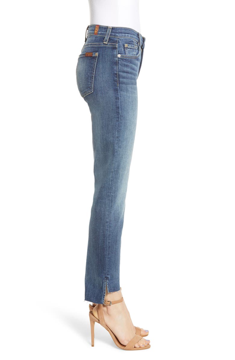 7 For All Mankind <sup>®</sup> b(air) Roxanne Step Hem Ankle Slim Jeans, Alternate, color, 
