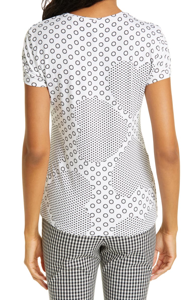 Ted Baker London Print Fitted T-Shirt, Alternate, color, White