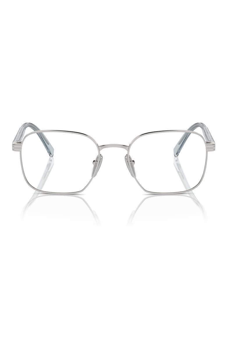 53mm Rectangular Optical Glasses, Main, color, SILVER