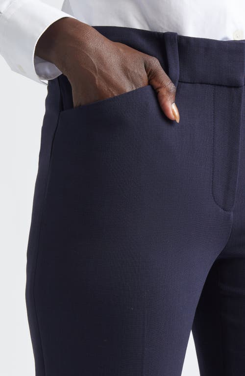 Lafayette 148 New York Reade Stretch Wool Straight Leg Pants In Black