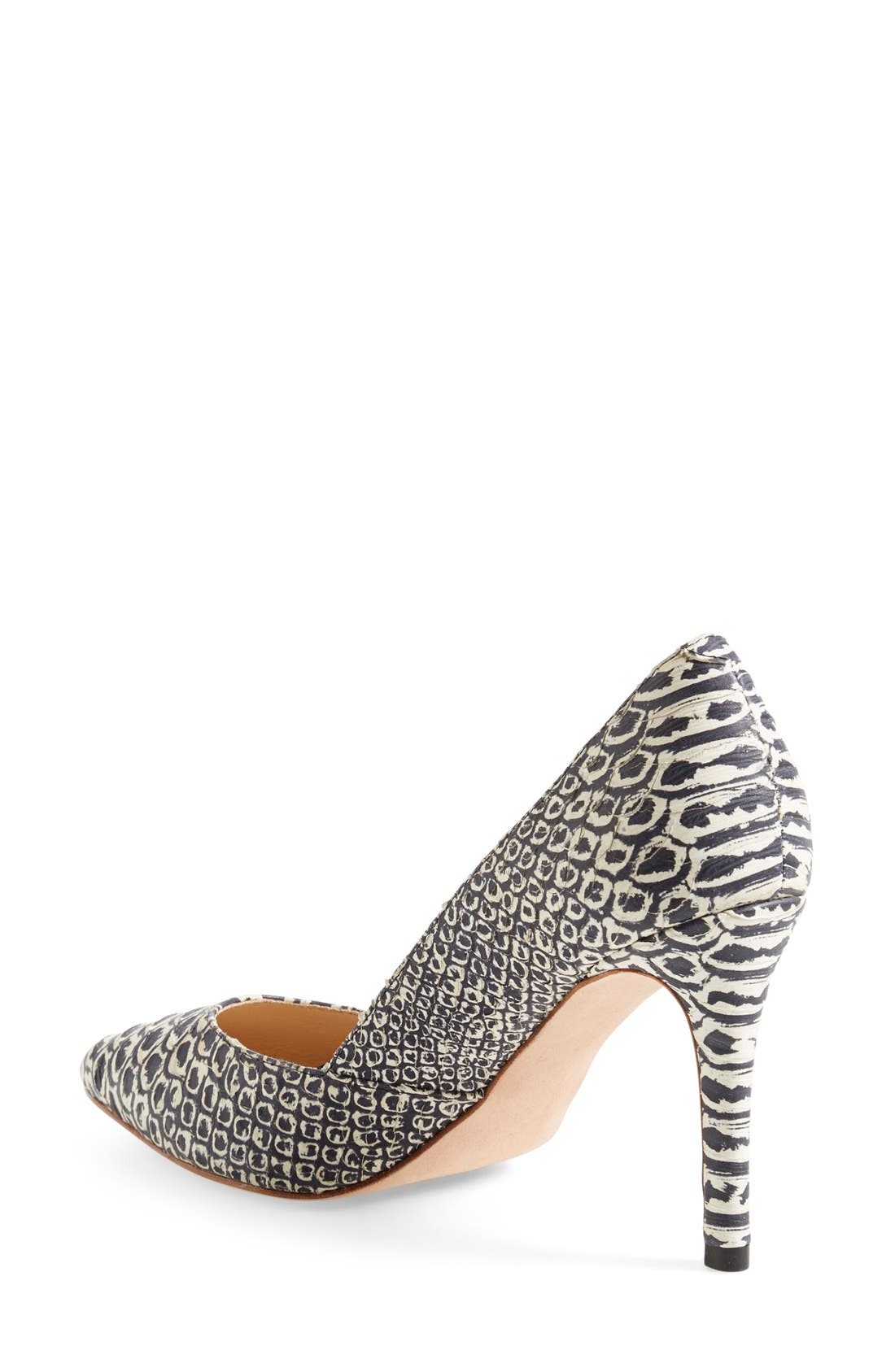 'Pari' Pump, Alternate, color, BLACK/ WHITE FAUX SNAKE