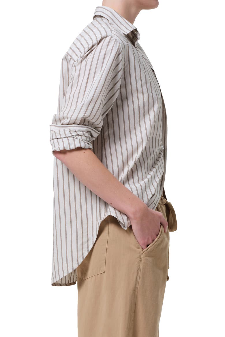 Shay Stripe Button-Up Shirt, Alternate, color, ALBISTRIPE
