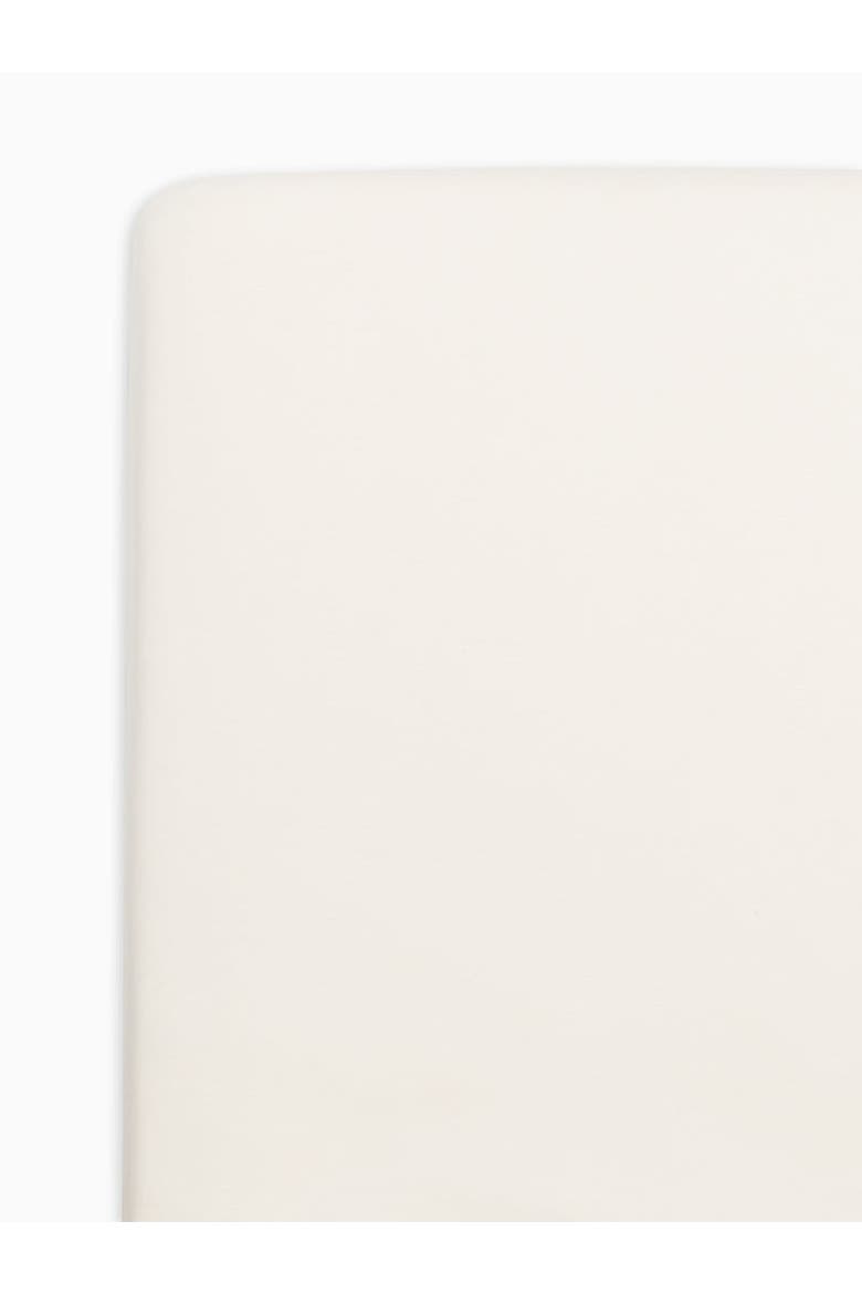 Organic Poplin Fitted Crib Sheet, Alternate, color, Ivory