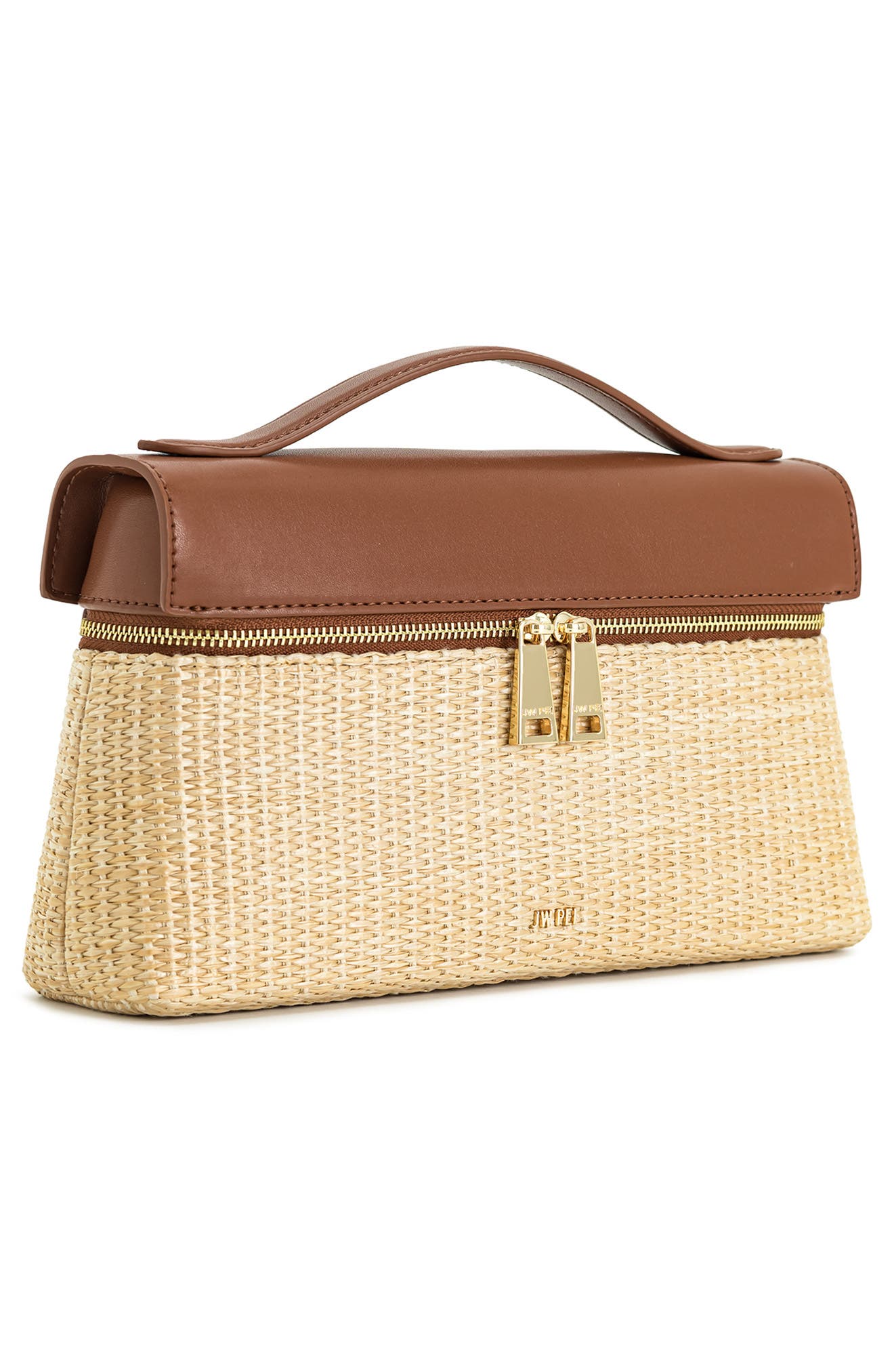 JW PEI Thea Woven Top Carry Handle Crossbody Bag, Alternate, color, Brown Straw