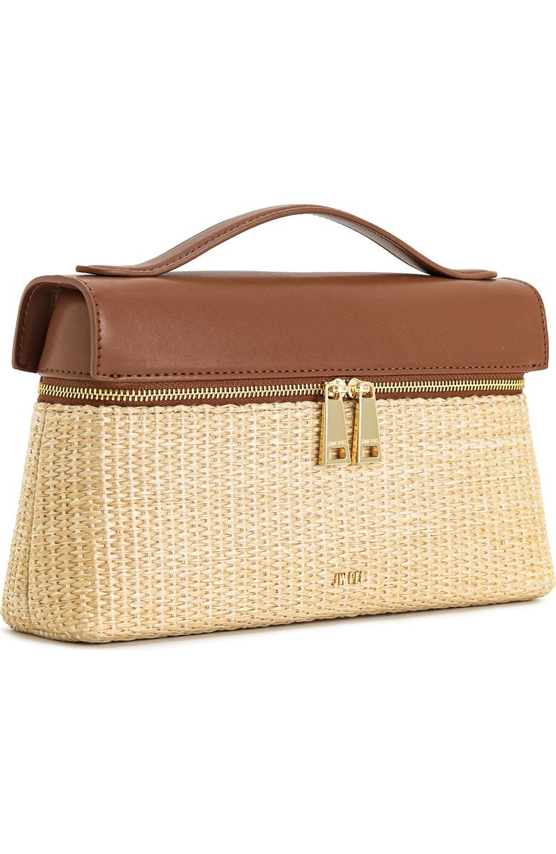 JW PEI Thea Woven Top Carry Handle Crossbody Bag, Alternate, color, Brown Straw