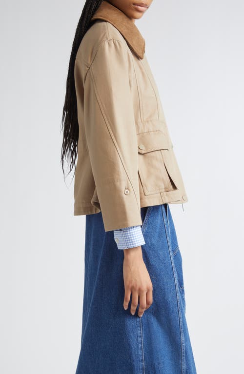 3.1 Phillip Lim Cropped Flounce Combo Jacket Praline Multi In Brown