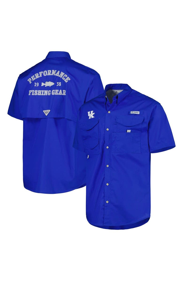 Columbia Men's Columbia Royal Kentucky Wildcats Bonehead Button-Up Shirt, Main, color, Royal