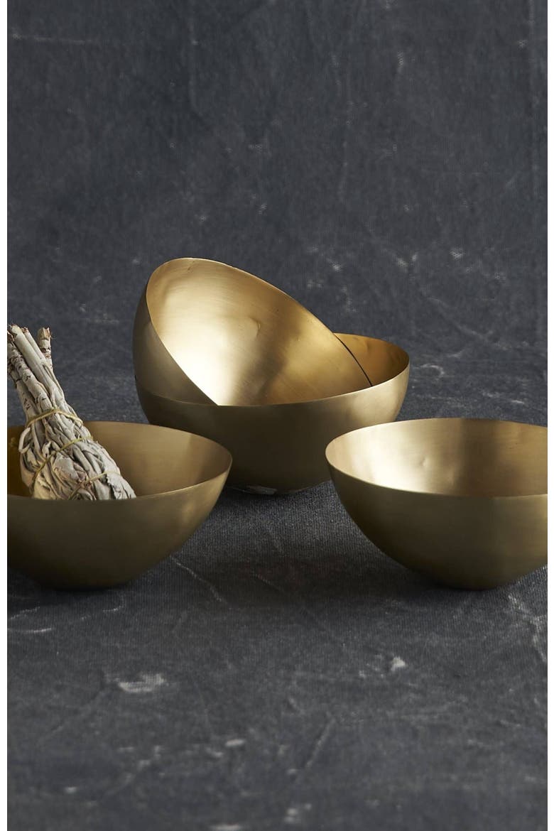 Bowls Extra Small Set of 4, Main, color, Brass