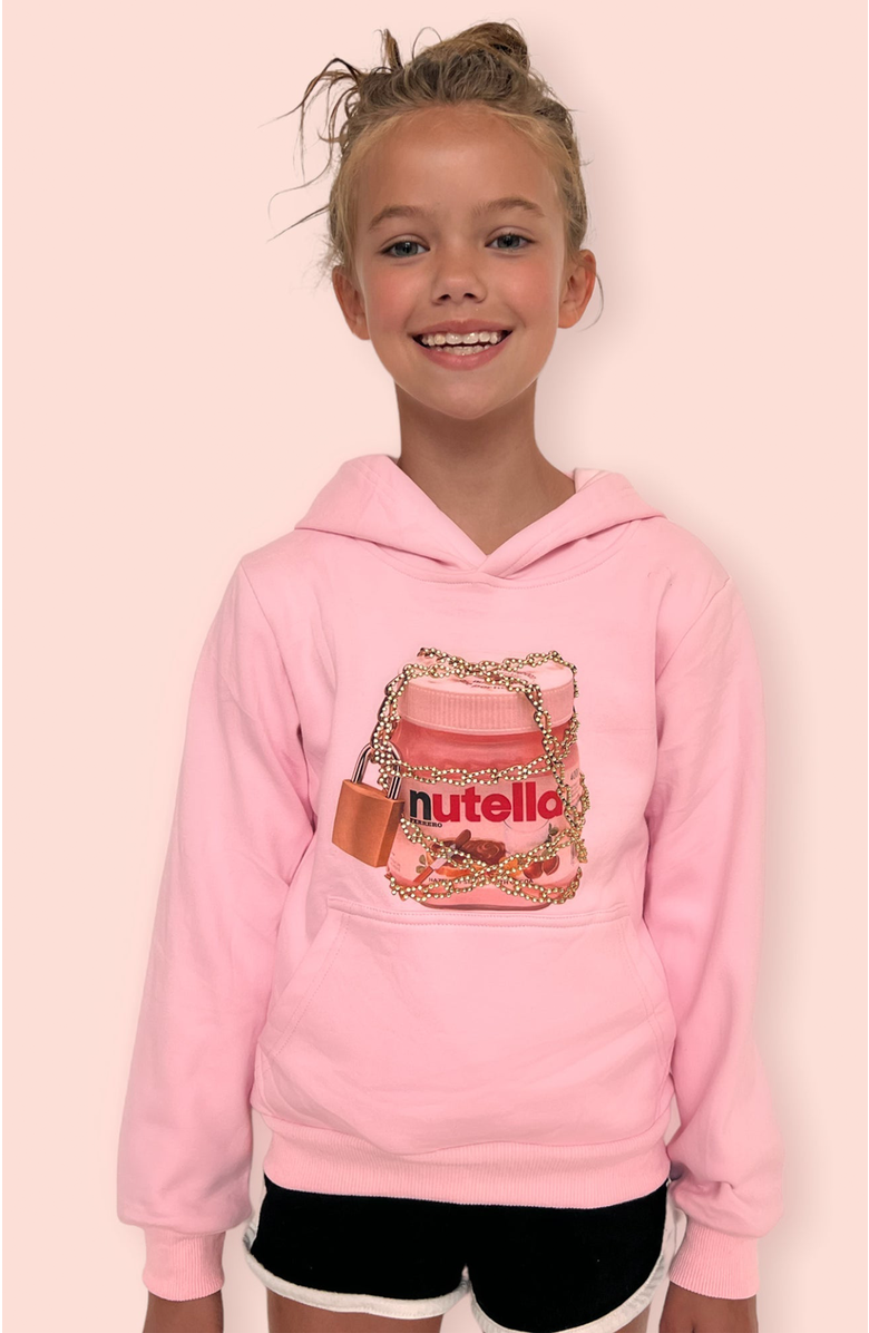 Lola + The Boys Forbidden Nutella Hoodie, Alternate, color, 