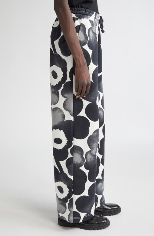 Marimekko Unikko Floral French Terry Sweatpants In Black