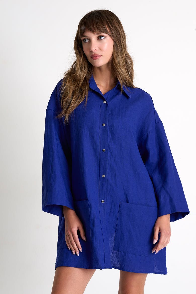 Linen Shirt, Alternate, color, Blue