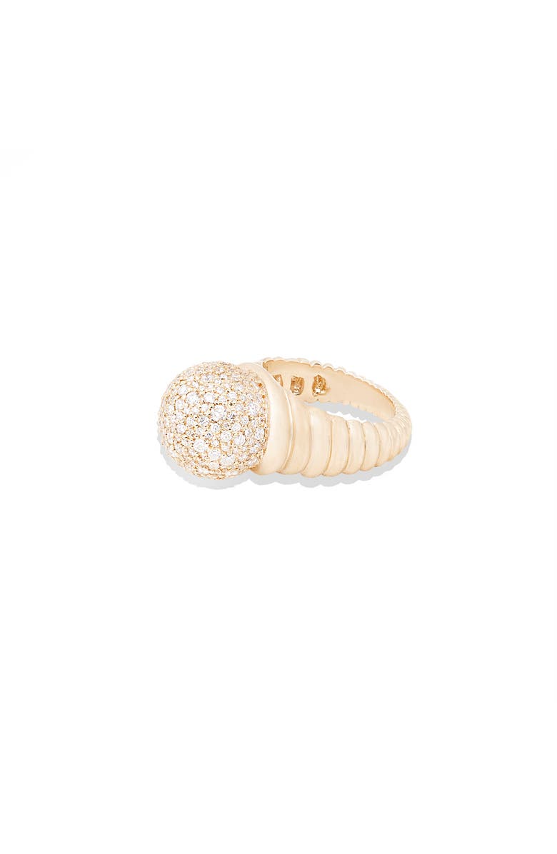 Campbell + Charlotte Revel Bobble Cocktail Ring, Main, color, Diamond- Gold