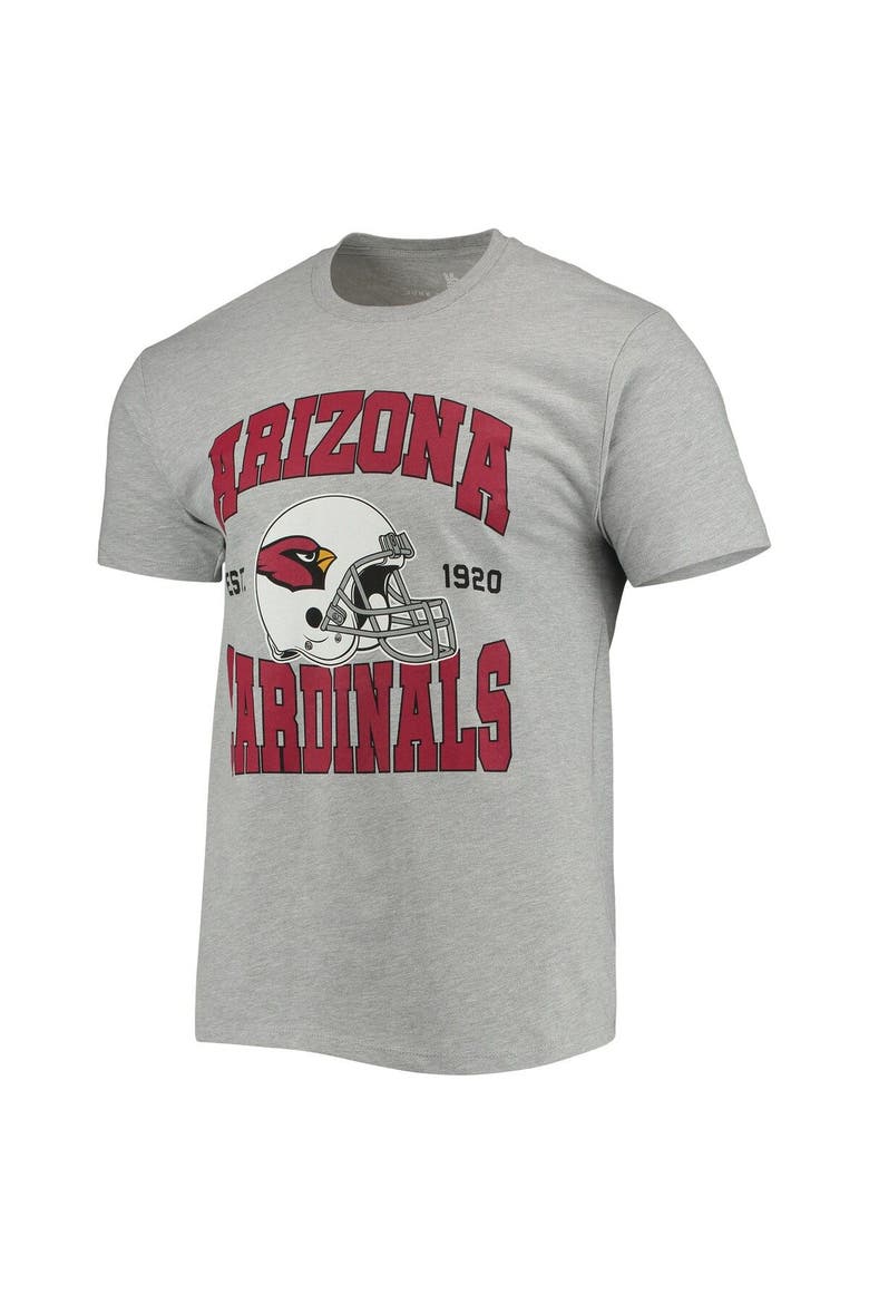 Men's Junk Food Heathered Gray Arizona Cardinals Helmet T-Shirt, Alternate, color, Heather Gray