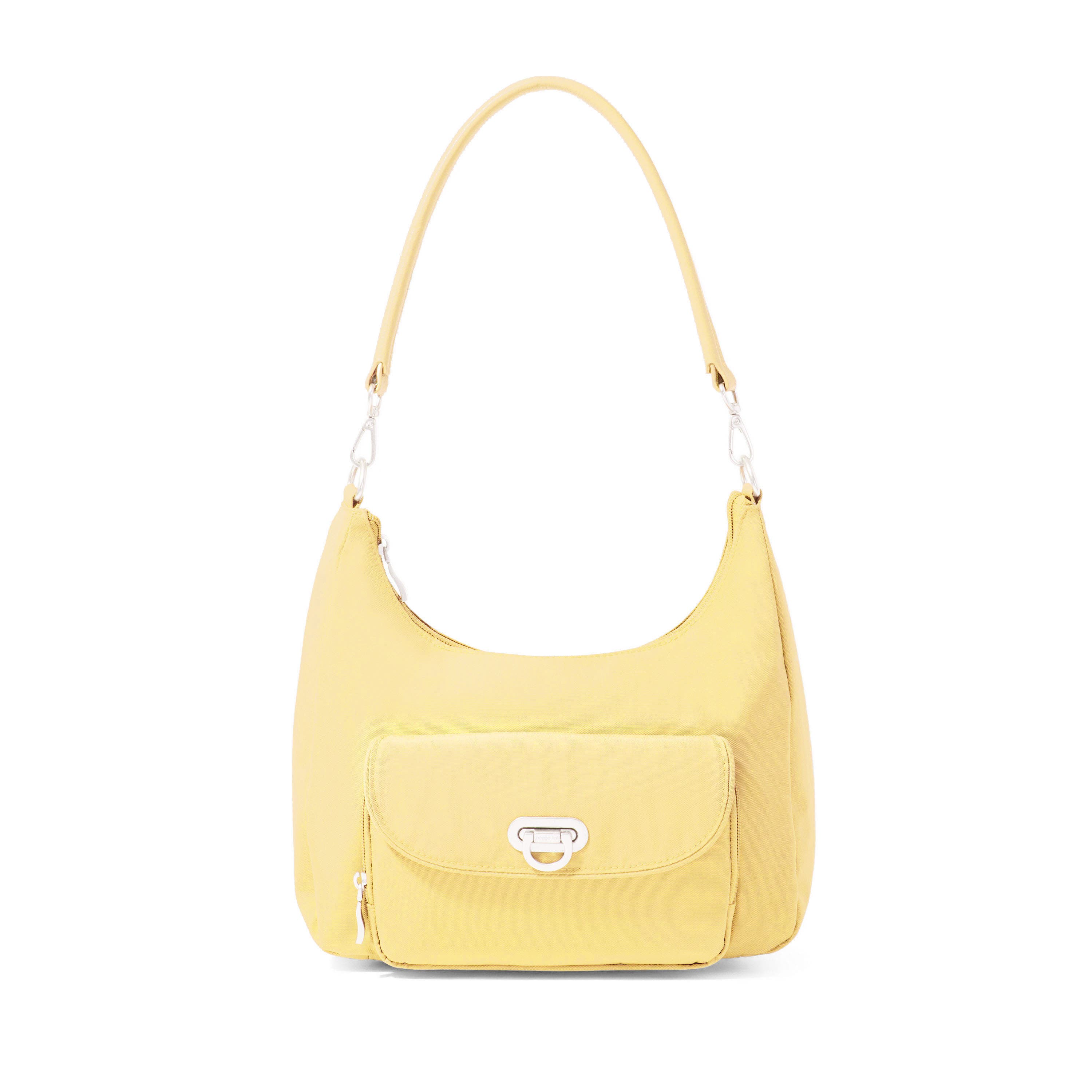 Coastal Flip Lock Half Moon Bag, Alternate, color, BUTTER YELLOW