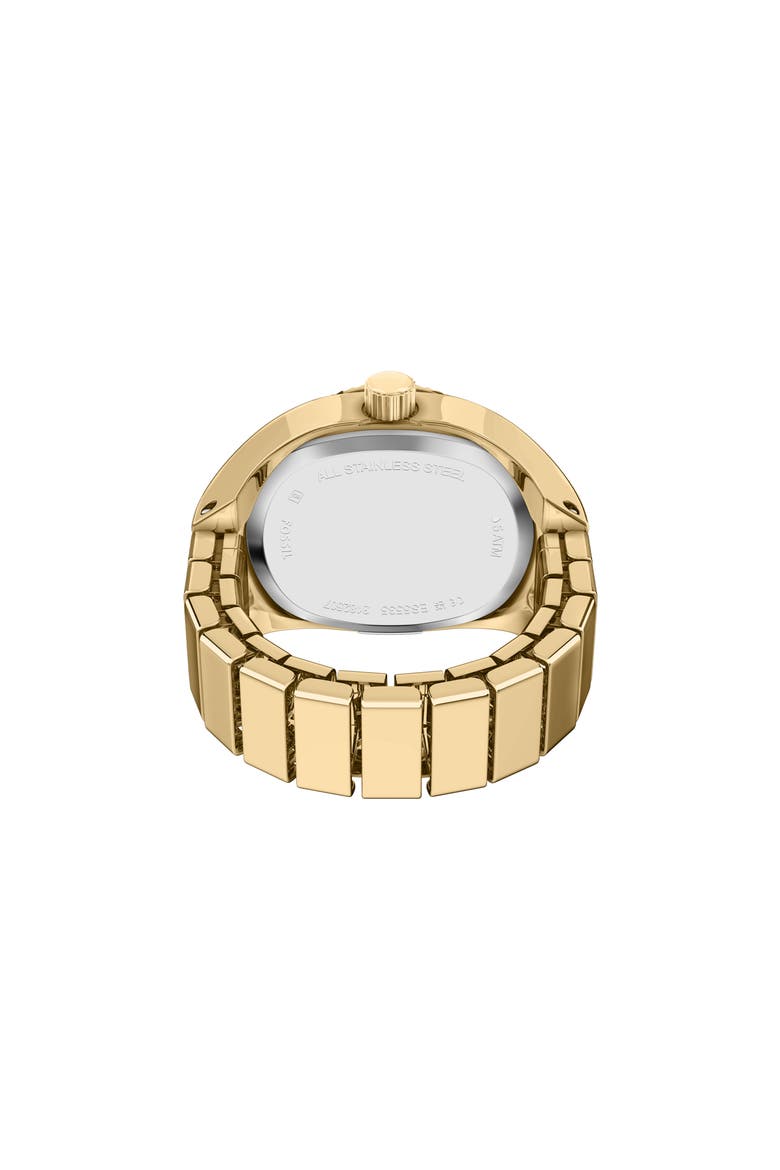 Star Mother-of-Pearl Goldtone Ring Watch, 15mm, Alternate, color, GOLD