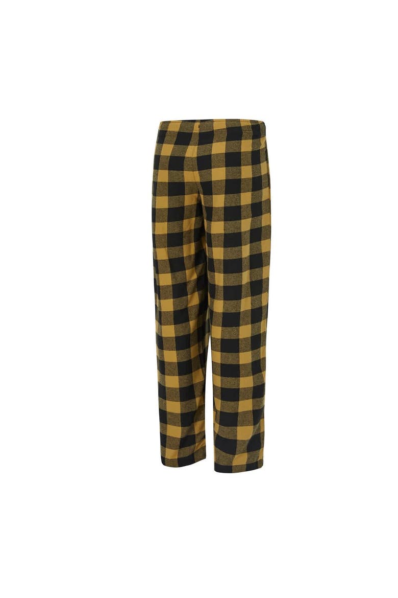 Women's Concepts Sport  Black/Gold New Orleans Saints Avondale T-Shirt & Pants Flannel PJ Set, Alternate, color, Black