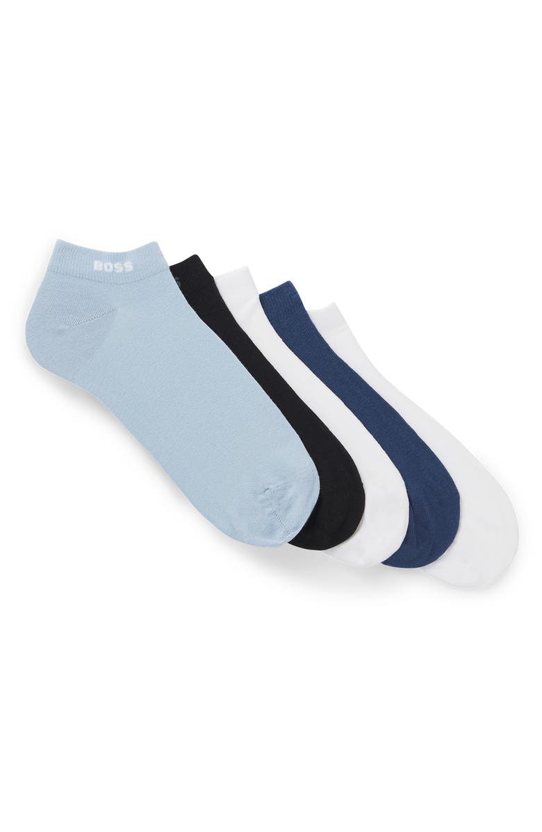 BOSS Assorted 5-Pack Stretch Ankle Socks, Alternate, color, 