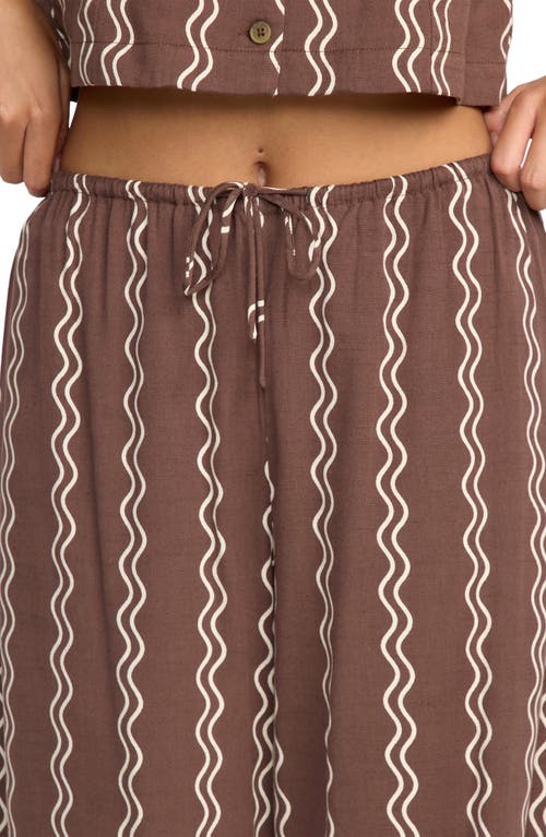 Billabong Another Wave Drawstring Cotton Blend Pant In Brown