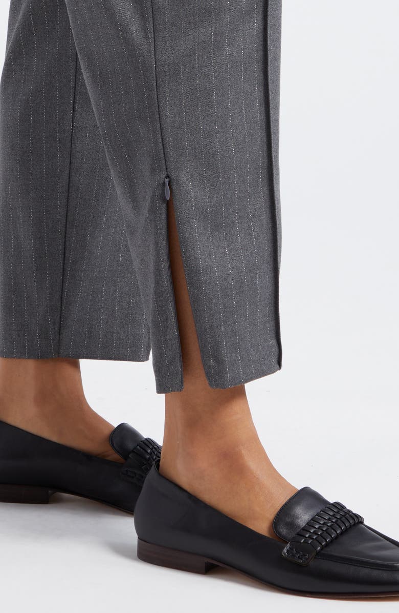 Cinq à Sept Adalie Metallic Pinstripe Pants, Alternate, color,