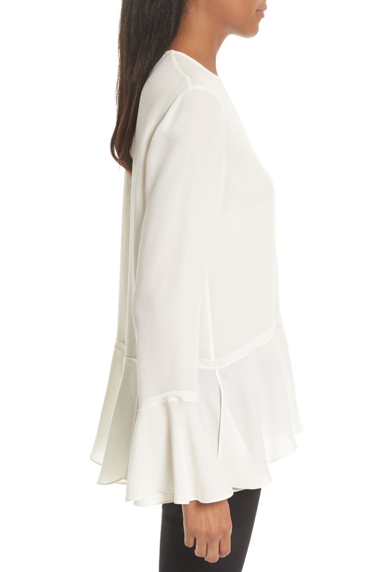 Lexanda Bell Sleeve Peplum Blouse, Alternate, color, IVORY