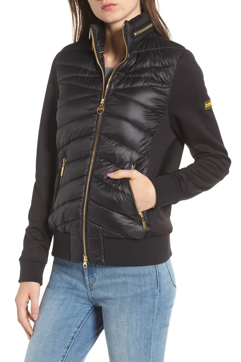 International Grandstand Hybrid Quilted Jacket, Main, color, BLACK