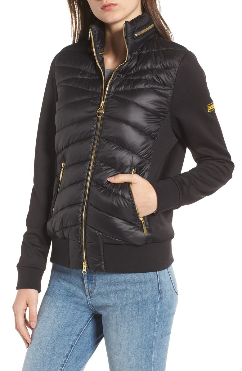 Barbour International Grandstand Hybrid Quilted Jacket, Main, color,