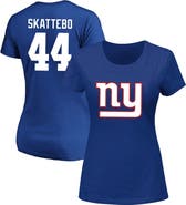 FANATICS Women's Fanatics Cam Skattebo Royal New York Giants Plus Size Name & Number Scoop Neck T-Shirt