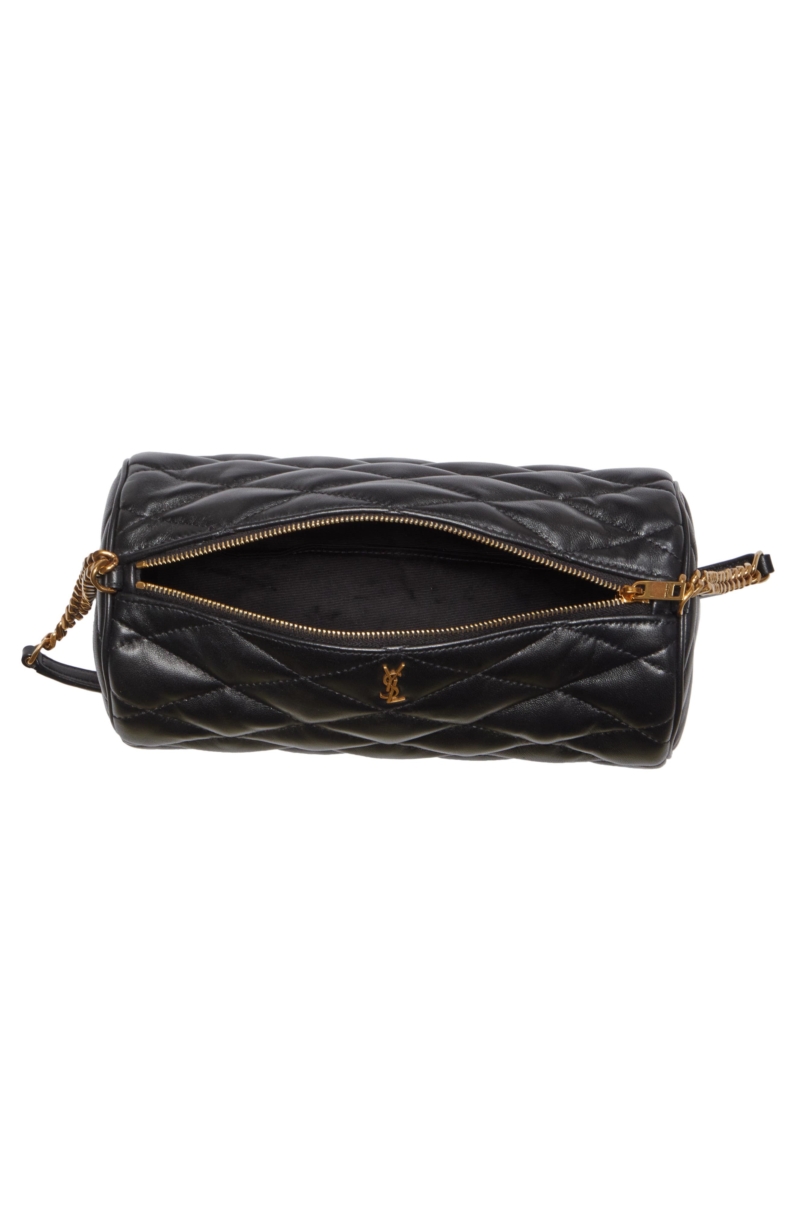 Saint Laurent Medium Sade Quilted Leather Tube Bag, Alternate, color, 