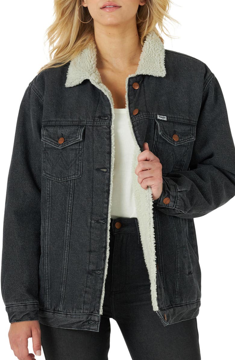 Wrangler Heritage Faux Shearling Lined Jacket, Main, color, 