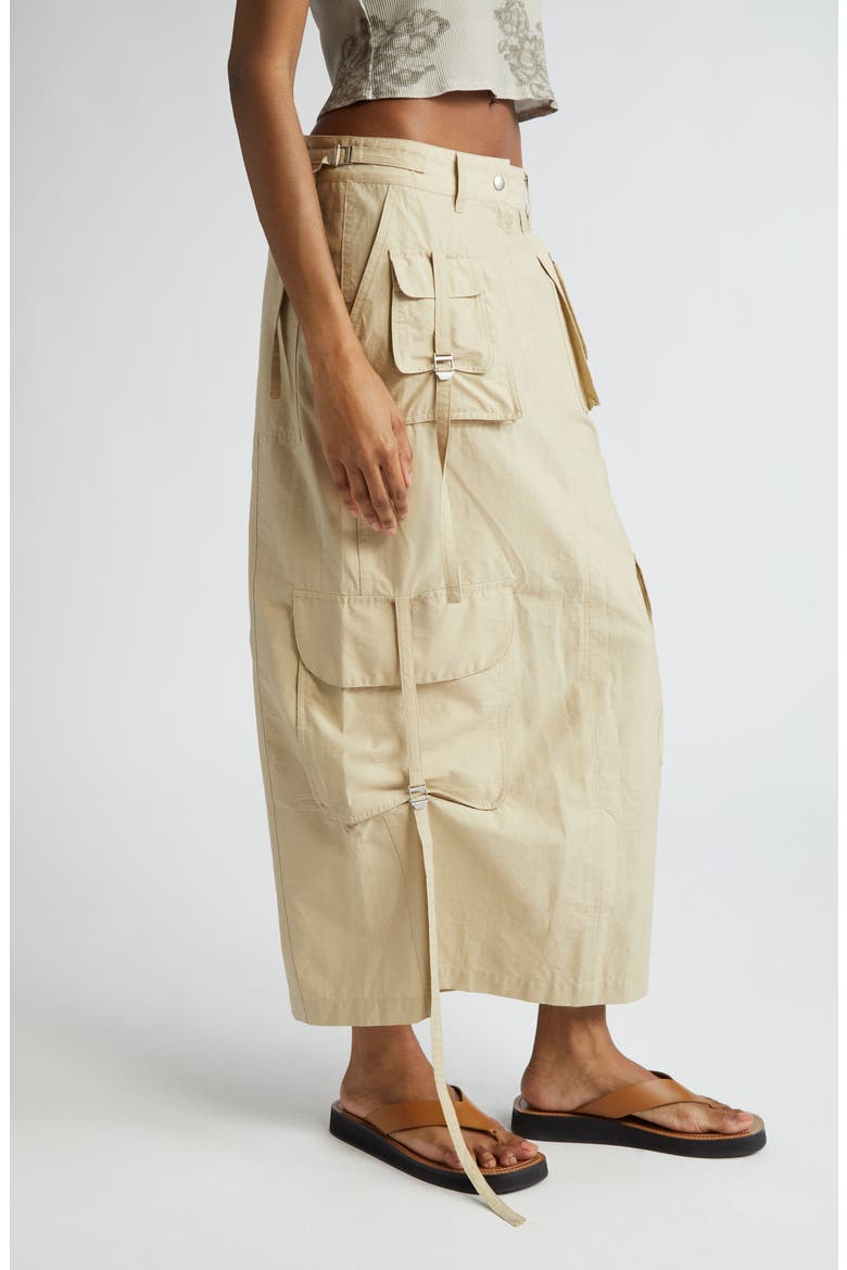 Ilanta Cotton Blend Cargo Skirt, Alternate, color, BEIGE