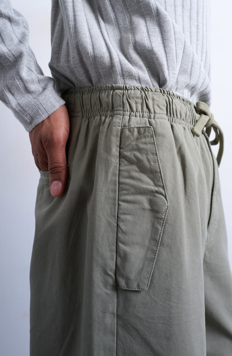 Topman Baggy Canvas Trousers, Alternate, color, Khaki