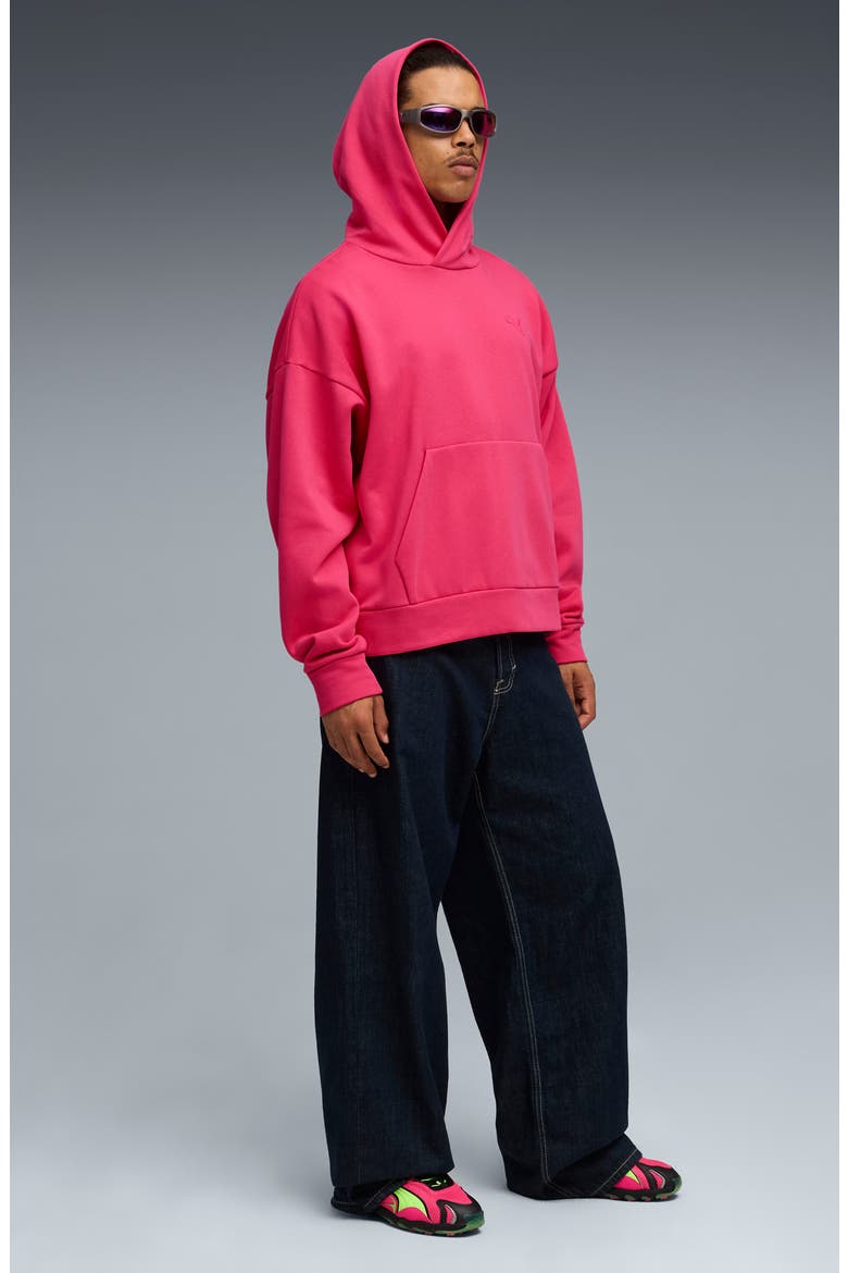 Boxy Essentials Hoodie, Alternate, color, PUMA PINK