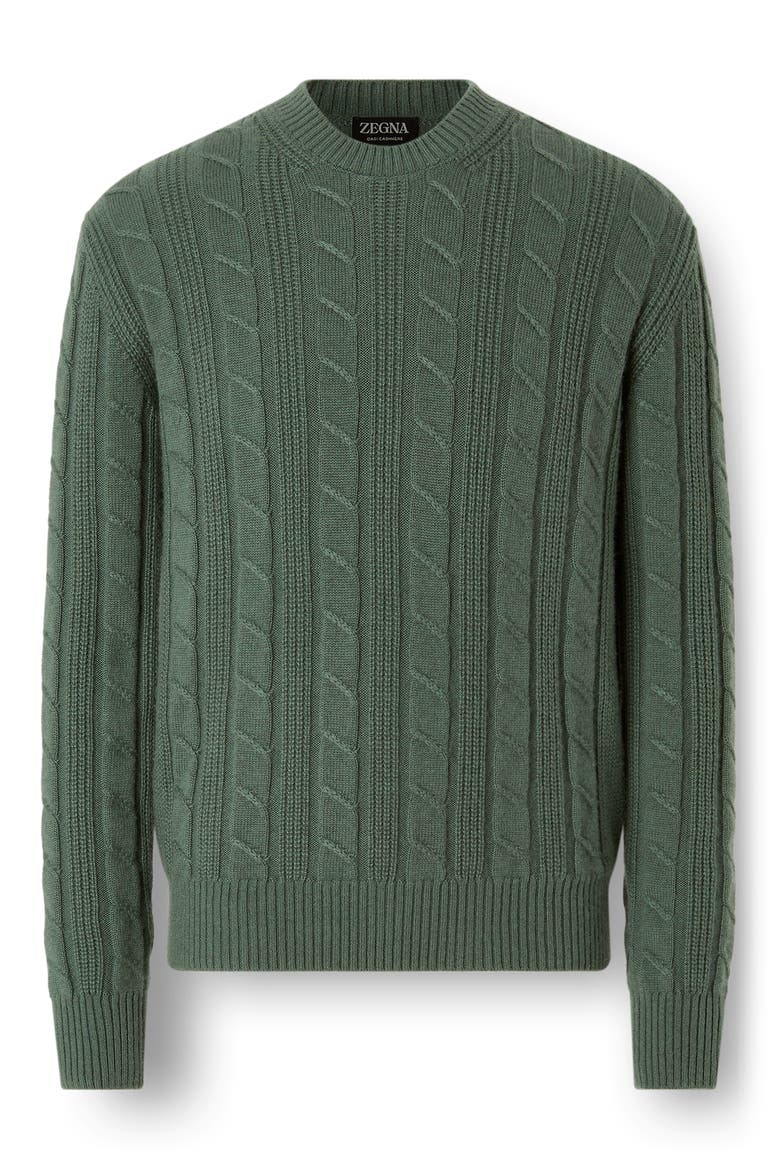 Cable Stitch Cashmere Sweater, Alternate, color, LIGHT GREEN