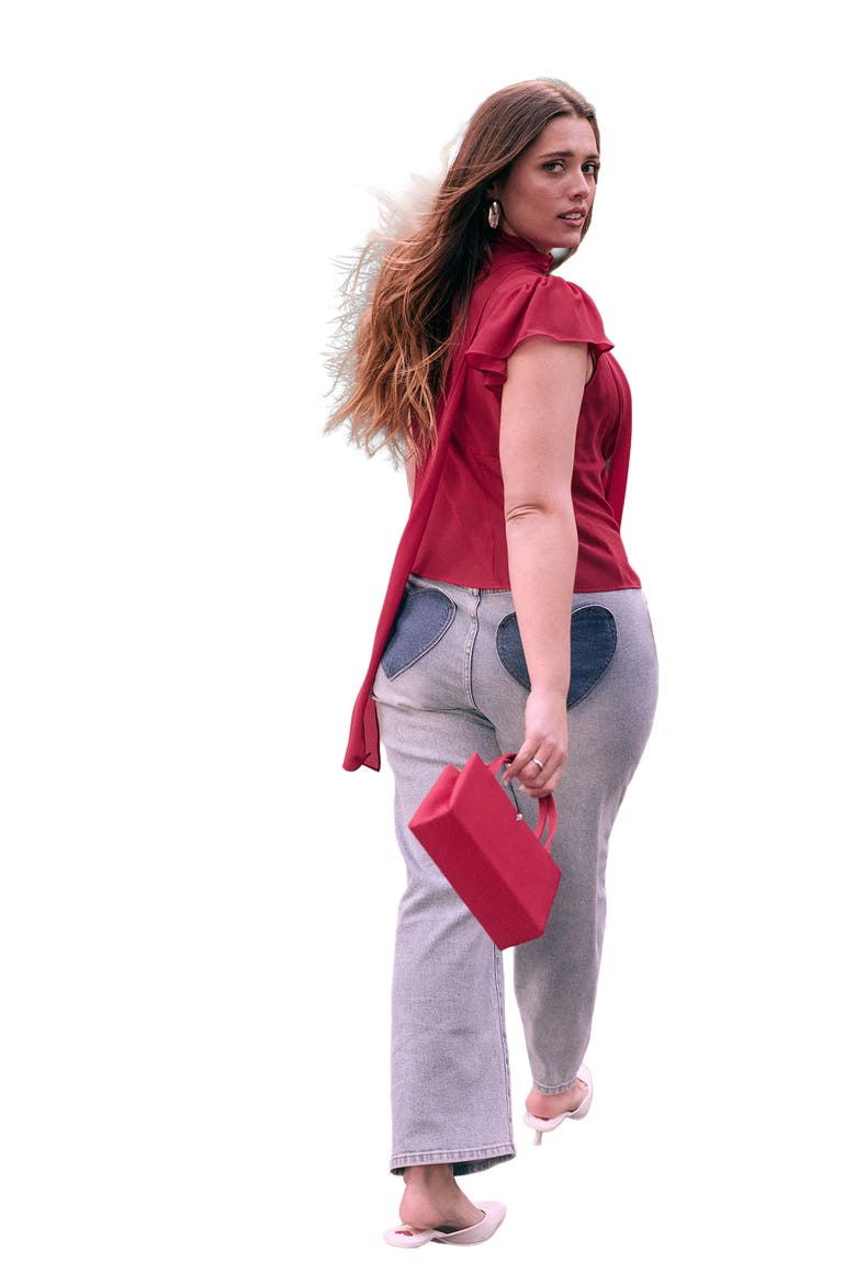 Heart Pocket Naomi Straight Leg Jean, Main, color, LIGHT WASH