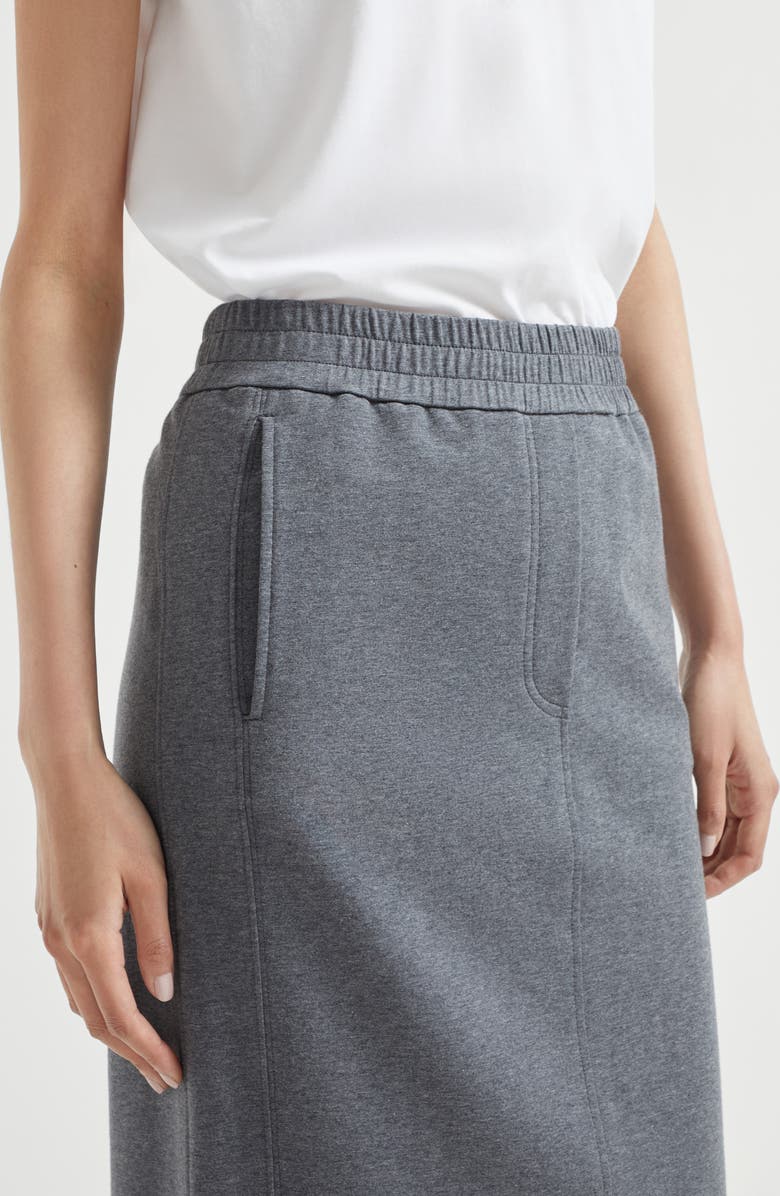Brunello Cucinelli Track Midi skirt, Alternate, color, Lead