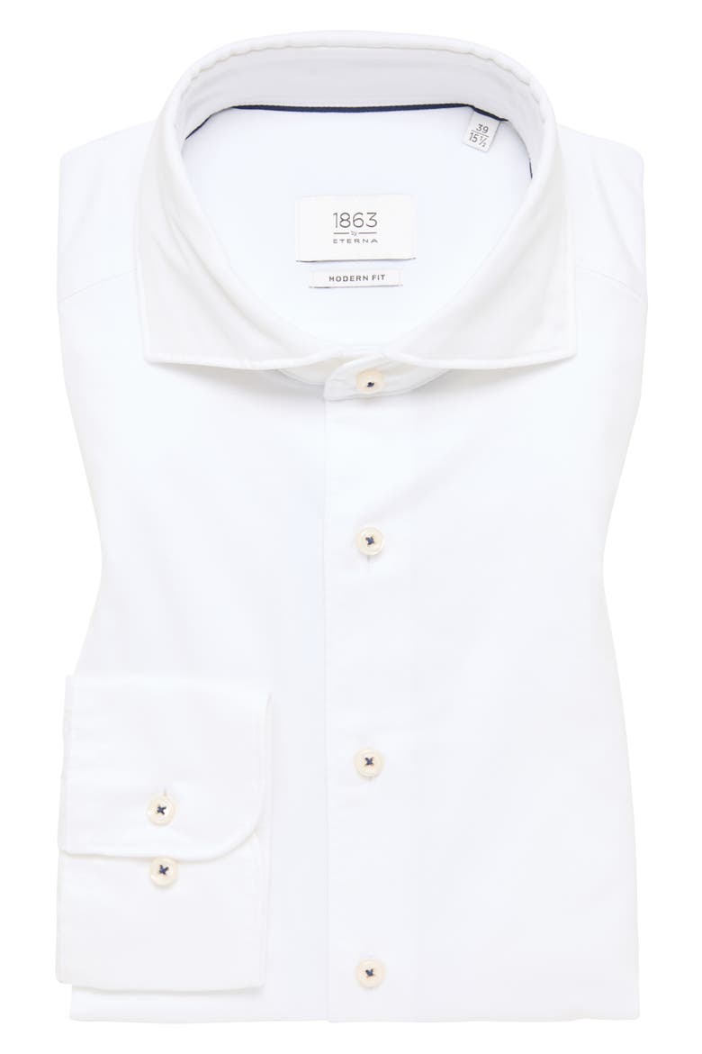 Soft Luxury Modern Fit Dress Shirt, Alternate, color, WHITE