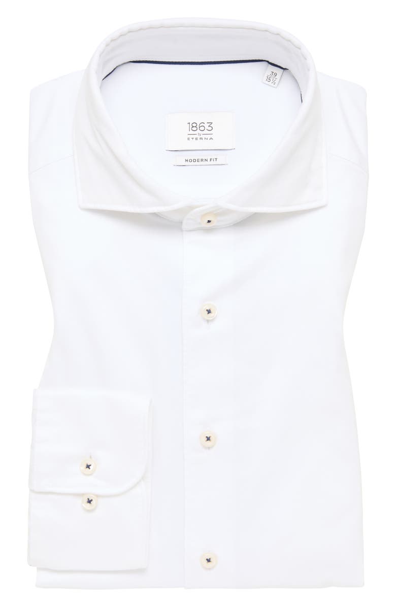 1863 by Eterna Soft Luxury Modern Fit Dress Shirt, Alternate, color, White