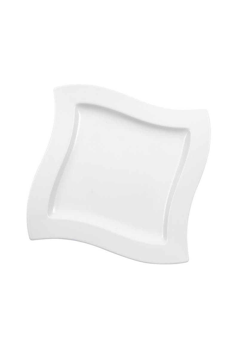 NewWave Square Salad Plate Set of 4, Alternate, color, white