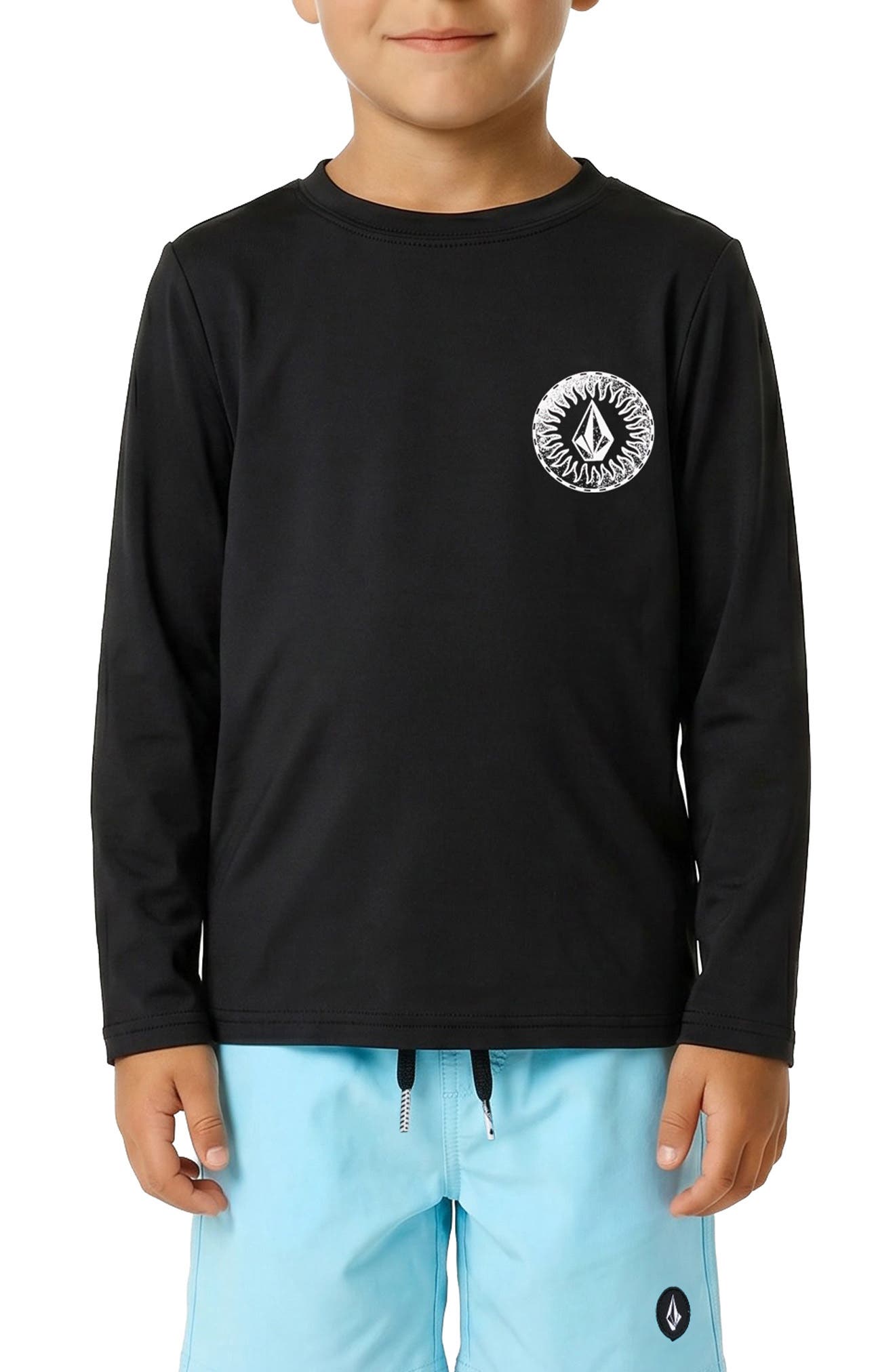 Kids' Ombré Stone Rashguard Top & Swim Trunks Set