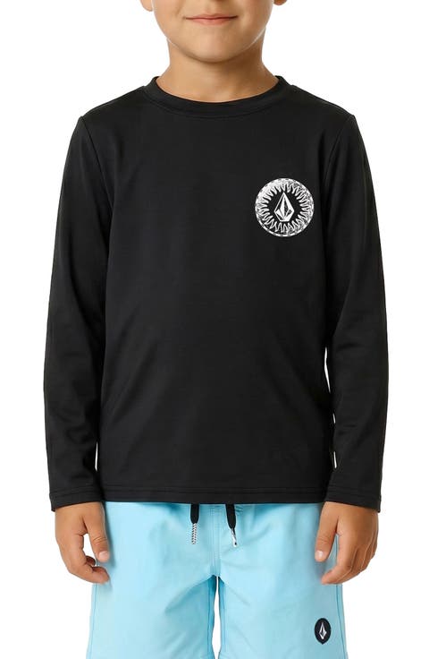 Kids' Ombré Stone Rashguard Top & Swim Trunks Set