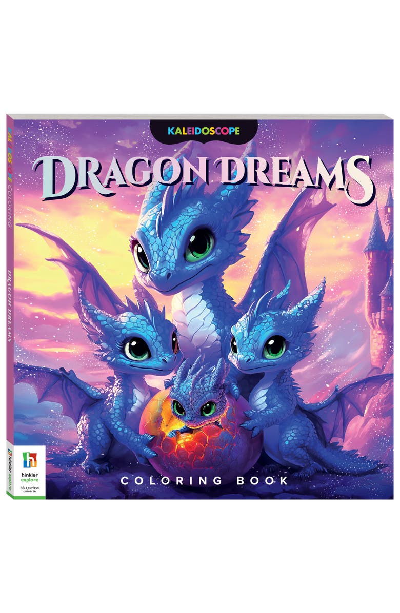 KALEIDOSCOPE Coloring Book, Dragon Dreams, 96 Pages, 48 Illustrations, 8+, Main, color, Multicolored