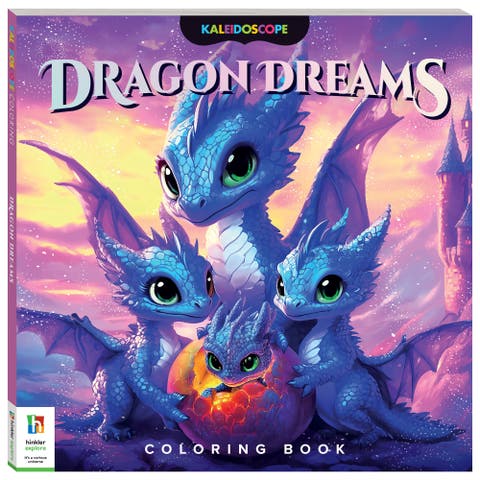 Coloring Book, Dragon Dreams, 96 Pages, 48 Illustrations, 8+
