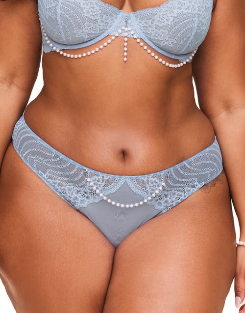 Adore Me Nixie Tanga Panties In Medium Blue
