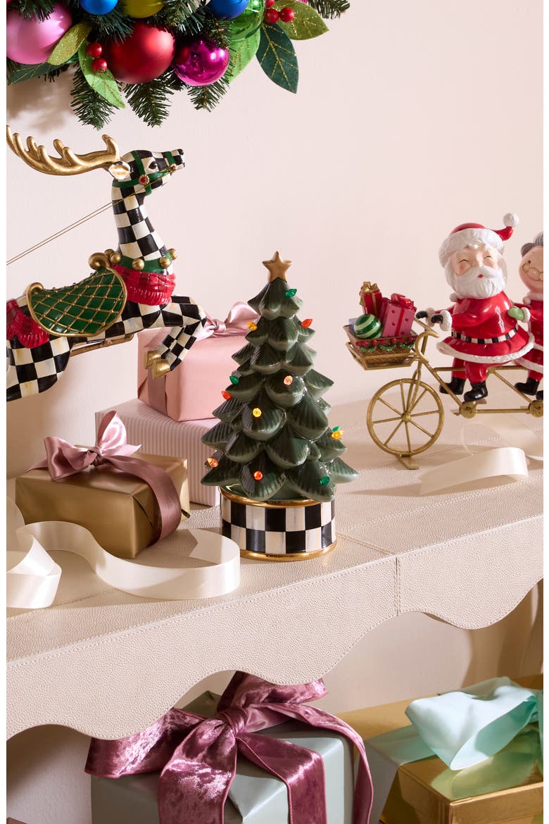 Granny Kitsch Illuminated Christmas Tree Ornament, Alternate, color, GREEN