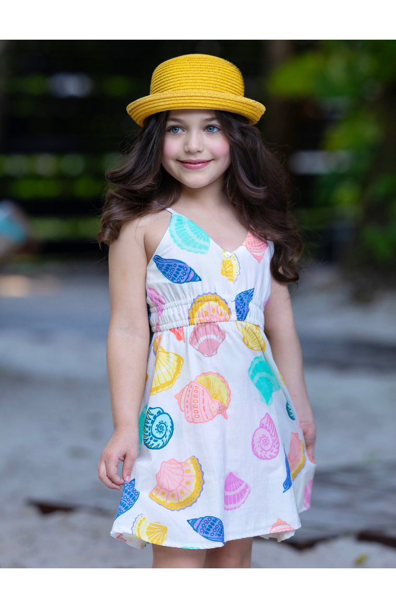 Mia Belle Girls Sunshine Shells Sundress, Alternate, color, White