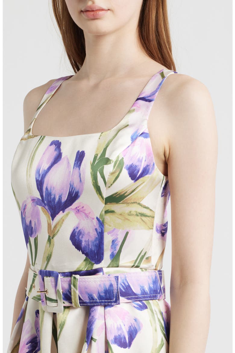 Floral A-Line Gown, Alternate, color, PURPLE MULTI