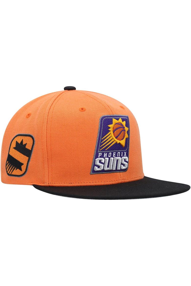 Men's Mitchell & Ness Orange/Black Phoenix Suns Side Core 2.0 Snapback Hat, Main, color, Orange